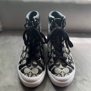 Coach Sneakers almost new! US size 8 women’s. Style up or down!